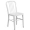 Flash Furniture Round 24" W, 24" L, 29" H, Metal, White CH-51080TH-4-18VRT-WH-GG - alternate 5