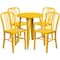 Flash Furniture Round 24" W, 24" L, 29" H, Metal, Yellow CH-51080TH-4-18VRT-YL-GG - alternate 3