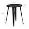 Flash Furniture Round 24" W, 24" L, 29" H, Metal Top, Black CH-51080-29-BK-GG - alternate 2