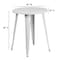 Flash Furniture Round 24" W, 24" L, 29" H, Metal Top, White CH-51080-29-WH-GG - alternate 3