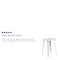 Flash Furniture Round 24" W, 24" L, 29" H, Metal Top, White CH-51080-29-WH-GG - alternate 4