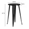 Flash Furniture Round 24" L, 24" W, 41" H, Galvanized Steel, Rubber Top, Black CH-51080-40-BK-GG - alternate 3