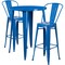 Flash Furniture Round 30" W, 30" L, 41" H, Metal, Blue CH-51090BH-2-30CAFE-BL-GG - alternate 4