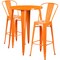 Flash Furniture Round 30" W, 30" L, 41" H, Metal, Orange CH-51090BH-2-30CAFE-OR-GG - alternate 4