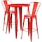 Flash Furniture Round 30" W, 30" L, 41" H, Metal, Red CH-51090BH-2-30CAFE-RED-GG - alternate 3
