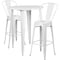 Flash Furniture Round 30" W, 30" L, 41" H, Metal, White CH-51090BH-2-30CAFE-WH-GG - alternate 5