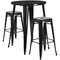 Flash Furniture Round 30" W, 30" L, 41" H, Metal, Black CH-51090BH-2-30SQST-BK-GG - alternate 2