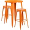 Flash Furniture Round 30" W, 30" L, 41" H, Metal, Orange CH-51090BH-2-30SQST-OR-GG - alternate 4