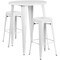 Flash Furniture Round 30" W, 30" L, 41" H, Metal, White CH-51090BH-2-30SQST-WH-GG - alternate 2
