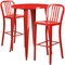 Flash Furniture Round 30" W, 30" L, 41" H, Metal, Red CH-51090BH-2-30VRT-RED-GG - alternate 2
