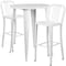 Flash Furniture Round 30" W, 30" L, 41" H, Metal, White CH-51090BH-2-30VRT-WH-GG - alternate 2