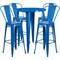 Flash Furniture Round 30" W, 30" L, 41" H, Metal, Blue CH-51090BH-4-30CAFE-BL-GG - alternate 3
