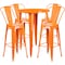 Flash Furniture Round 30" W, 30" L, 41" H, Metal, Orange CH-51090BH-4-30CAFE-OR-GG - alternate 2