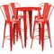 Flash Furniture Round 30" W, 30" L, 41" H, Metal, Red CH-51090BH-4-30CAFE-RED-GG - alternate 5