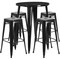Flash Furniture Round Black Metal Bar Set, 30RD, 30" W, 30" L, 41" H, Metal, Black CH-51090BH-4-30SQST-BK-GG - alternate 5