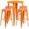 Flash Furniture Round 30" W, 30" L, 41" H, Metal, Orange CH-51090BH-4-30SQST-OR-GG - alternate 3