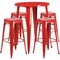 Flash Furniture Round 30" W, 30" L, 41" H, Metal, Red CH-51090BH-4-30SQST-RED-GG - alternate 4