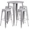 Flash Furniture Round 30" W, 30" L, 41" H, Metal, Grey CH-51090BH-4-30SQST-SIL-GG - alternate 2