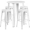 Flash Furniture Round 30" W, 30" L, 41" H, Metal, White CH-51090BH-4-30SQST-WH-GG - alternate 4