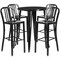 Flash Furniture Round 30" W, 30" L, 41" H, Metal, Black CH-51090BH-4-30VRT-BK-GG - alternate 4