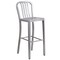 Flash Furniture Round 30" W, 30" L, 41" H, Metal, Grey CH-51090BH-4-30VRT-SIL-GG - alternate 5