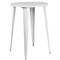 Flash Furniture Round 30" W, 30" L, 41" H, Metal, White CH-51090BH-4-30VRT-WH-GG - alternate 5