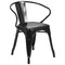 Flash Furniture Black Metal Set, 30RD CH-51090TH-2-18ARM-BK-GG - alternate 5
