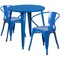 Flash Furniture Round 30" W, 30" L, 29.5" H, Metal Top, Blue CH-51090TH-2-18ARM-BL-GG - alternate 2