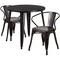 Flash Furniture Round 30" W, 30" L, 29.5" H, Metal Top, Gold CH-51090TH-2-18ARM-BQ-GG - alternate 3