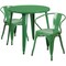 Flash Furniture Green Metal Set, 30RD CH-51090TH-2-18ARM-GN-GG - alternate 2