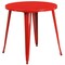 Flash Furniture Round 30" W, 30" L, 29.5" H, Metal Top, Red CH-51090TH-2-18ARM-RED-GG - alternate 4