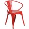 Flash Furniture Round 30" W, 30" L, 29.5" H, Metal Top, Red CH-51090TH-2-18ARM-RED-GG - alternate 5