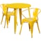 Flash Furniture Round 30" W, 30" L, 29.5" H, Metal Top, Yellow CH-51090TH-2-18ARM-YL-GG - alternate 4