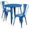 Flash Furniture Round 30" W, 30" L, 29.5" H, Metal Top, Blue CH-51090TH-2-18CAFE-BL-GG - alternate 3