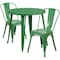 Flash Furniture Green Metal Set, 30RD CH-51090TH-2-18CAFE-GN-GG - alternate 3