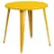 Flash Furniture Round 30" W, 30" L, 29.5" H, Metal Top, Yellow CH-51090TH-2-18CAFE-YL-GG - alternate 2