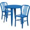 Flash Furniture Round 30" W, 30" L, 29.5" H, Metal Top, Blue CH-51090TH-2-18VRT-BL-GG - alternate 3