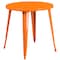 Flash Furniture Round 30" W, 30" L, 29.5" H, Metal Top, Orange CH-51090TH-2-18VRT-OR-GG - alternate 2