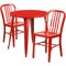 Flash Furniture Round 30" W, 30" L, 29.5" H, Metal Top, Red CH-51090TH-2-18VRT-RED-GG - alternate 2