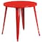 Flash Furniture Round 30" W, 30" L, 29.5" H, Metal Top, Red CH-51090TH-2-18VRT-RED-GG - alternate 4