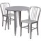 Flash Furniture Round 30" W, 30" L, 29.5" H, Metal Top, Grey CH-51090TH-2-18VRT-SIL-GG - alternate 4