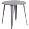 Flash Furniture Round 30" W, 30" L, 29.5" H, Metal Top, Grey CH-51090TH-2-18VRT-SIL-GG - alternate 3