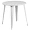 Flash Furniture Round 30" W, 30" L, 29.5" H, Metal Top, White CH-51090TH-2-18VRT-WH-GG - alternate 2