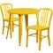 Flash Furniture Round 30" W, 30" L, 29.5" H, Metal Top, Yellow CH-51090TH-2-18VRT-YL-GG - alternate 3