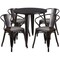 Flash Furniture Round 30" W, 30" L, 29.5" H, Metal Top, Gold CH-51090TH-4-18ARM-BQ-GG - alternate 4