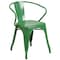 Flash Furniture Green Metal Set, 30RD CH-51090TH-4-18ARM-GN-GG - alternate 5