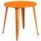 Flash Furniture Round 30" W, 30" L, 29.5" H, Metal Top, Orange CH-51090TH-4-18ARM-OR-GG - alternate 2
