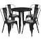 Flash Furniture Black Metal Set, 30RD CH-51090TH-4-18CAFE-BK-GG - alternate 2