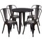 Flash Furniture Round 30" W, 30" L, 29.5" H, Metal Top, Gold CH-51090TH-4-18CAFE-BQ-GG - alternate 2