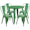 Flash Furniture Green Metal Set, 30RD CH-51090TH-4-18CAFE-GN-GG - alternate 3
